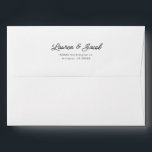 Modern Minimal Minimalist Black White Wedding Envelope<br><div class="desc">These are Modern Minimal Minimalist Black and White Wedding Custom Names Wedding Envelopes!</div>