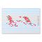 Modern Minimal Minimalist Blue Stripes Red Wedding