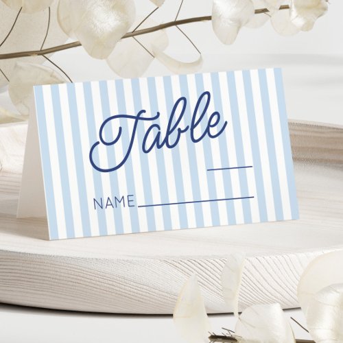 Modern Minimal Minimalist Blue Stripes Wedding