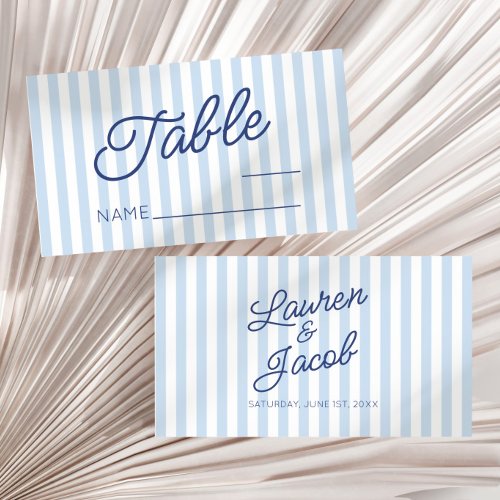 Modern Minimal Minimalist Blue Stripes Wedding
