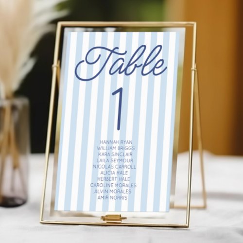 Modern Minimal Minimalist Blue Stripes Wedding