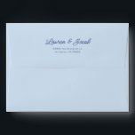 Modern Minimal Minimalist Blue Wedding Envelope<br><div class="desc">These are Modern Minimal Minimalist Blue Wedding Custom Names Wedding Envelopes!</div>
