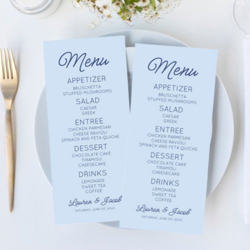 Modern Minimal Minimalist Blue Wedding