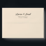Modern Minimal Minimalist Light Champagne Wedding Envelope<br><div class="desc">These are Modern Minimal Minimalist Light Champagne Wedding Custom Names Wedding Envelopes!</div>