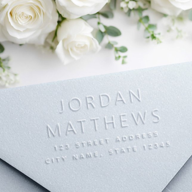 Modern minimal minimalist return address embosser (Modern minimal minimalist return address embosser)