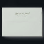 Modern Minimal Minimalist Sage Green Wedding Envelope<br><div class="desc">These are Modern Minimal Minimalist Sage Green Wedding Custom Names Wedding Envelopes!</div>