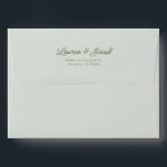 Modern Minimal Minimalist Sage Green Wedding Envelope<br><div class="desc">These are Modern Minimal Minimalist Sage Green Wedding Custom Names Wedding Envelopes!</div>
