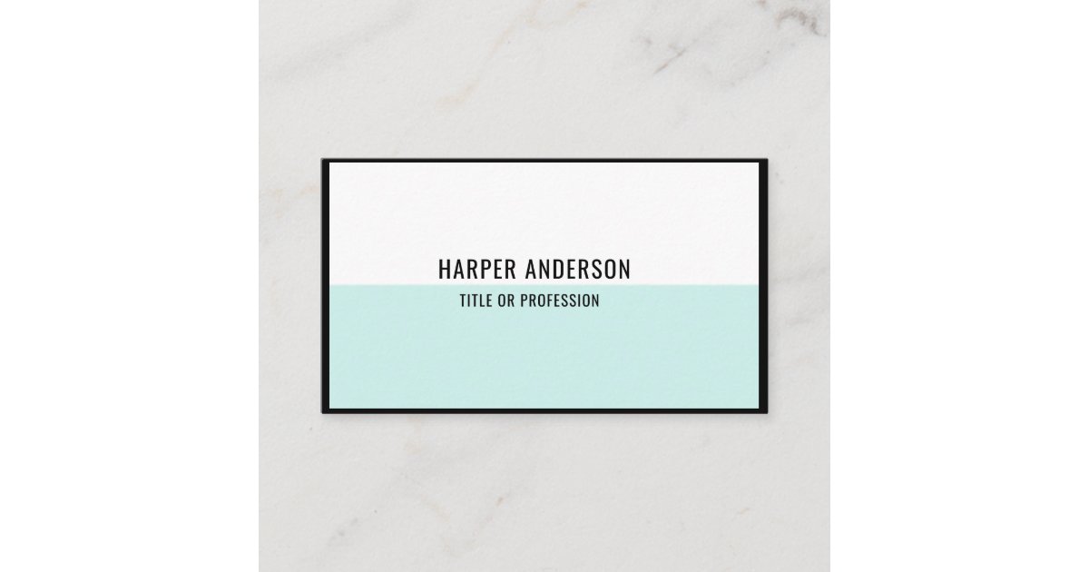 Modern Minimal Mint Business Cards Zazzle