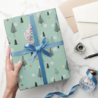 Mint green shop christmas wrapping paper