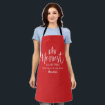 Modern minimal monochrome Christmas family baking Apron<br><div class="desc">Modern minimal monochrome  black and white Christmas family baking</div>