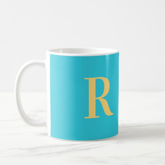 Modern Minimal Monogram Coffee Mug (Left)