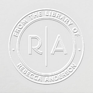 Modern Minimal Monogram From the Library of Embosser