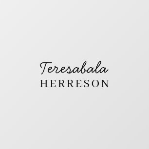 Modern Minimal Monogram Personalized Design Floor Decals