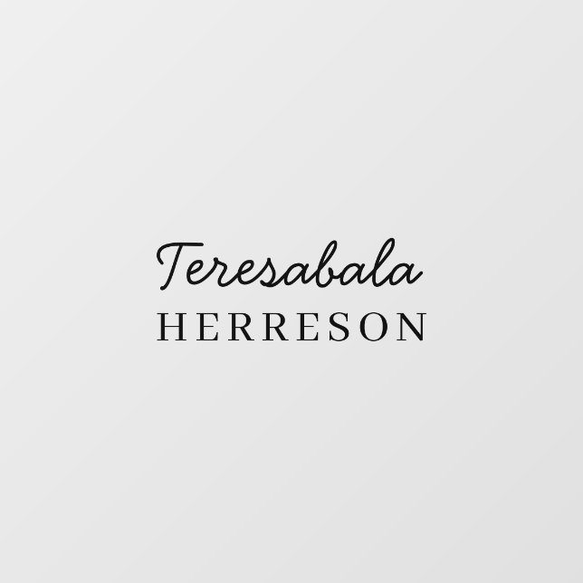 Modern Minimal Monogram Personalized Design Floor Decals (Front)