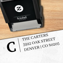 Modern Minimal Monogram Self-Inking Address Stamp