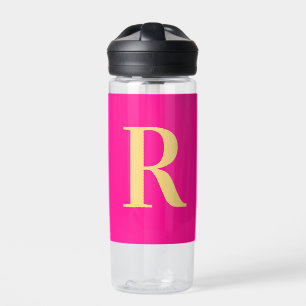 Modern Minimal Monogram Water Bottle