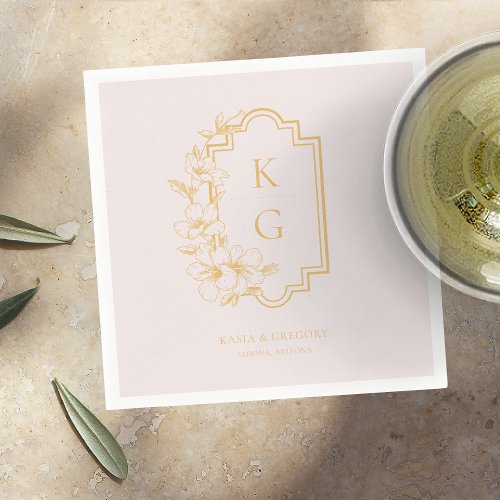 Modern Minimal  Monogram Wedding Napkins