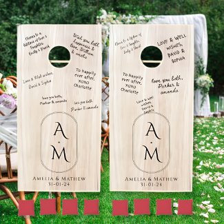 Modern Minimal Monogrammed Initials Wedding