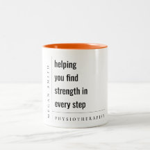 Modern Minimal Motivational Physiotherapist Gift