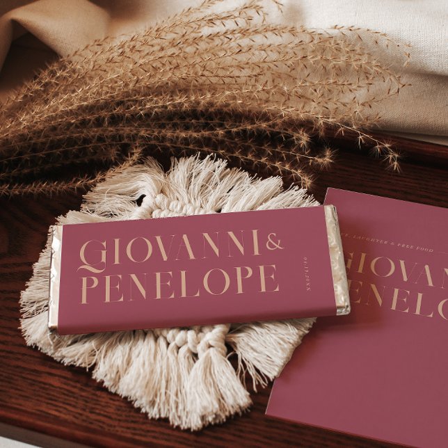 Modern Minimal | Mulberry Wedding Hershey Bar Favors (Creator Uploaded)