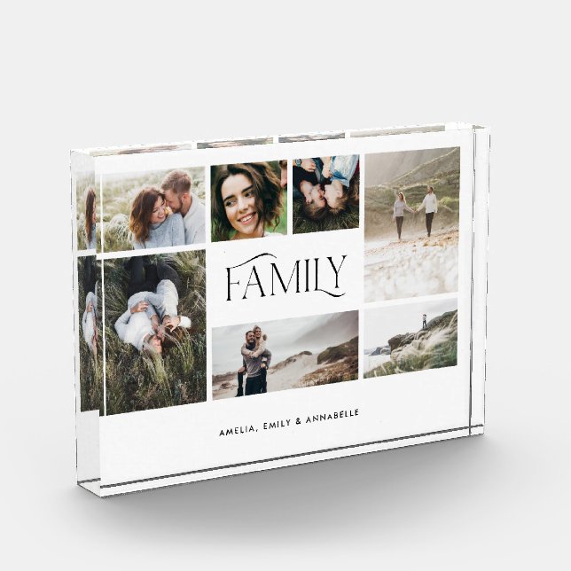 Modern minimal multi 7 photo family elegant (Left)