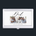 Modern minimal multi photo script dad gift business card case<br><div class="desc">Modern minimal multi photo script dad gift. Ideal gift available for mums,  dads,  grand,  grandad of any family member. Stunning elegant script text.</div>
