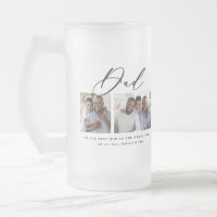 Modern minimal multi photo script dad gift