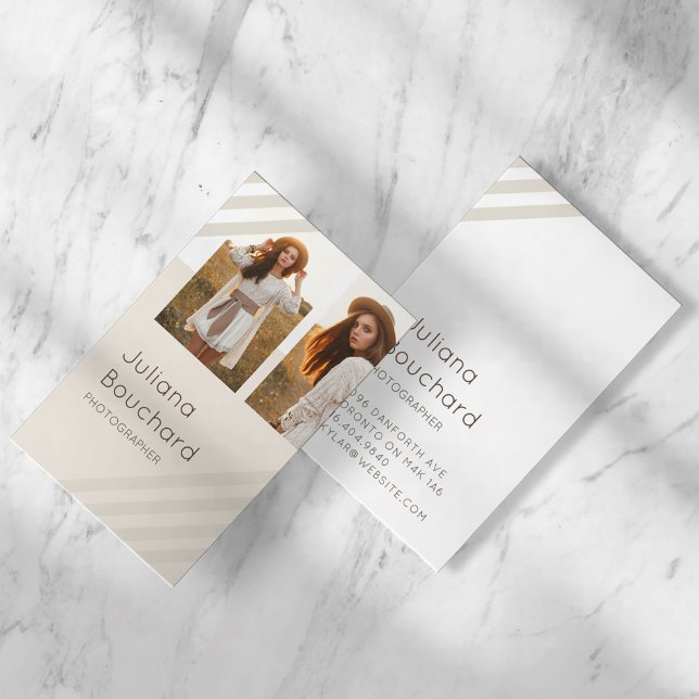 Modern Minimal Multiple Photo Photography Business Card (Creator Uploaded)