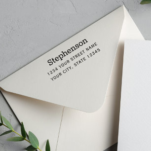 Modern Minimal Name Custom Return Address Self-inking Stamp