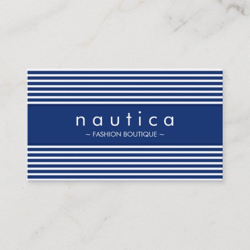 Customizable BUSINESS CARD :: nautical striped 4