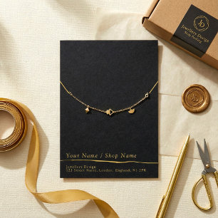 Modern minimal necklace or bracelet display card