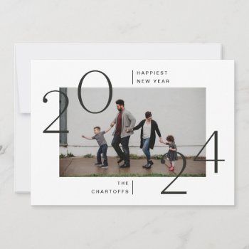 Modern Minimal New Year Card by fourwetfeet at Zazzle