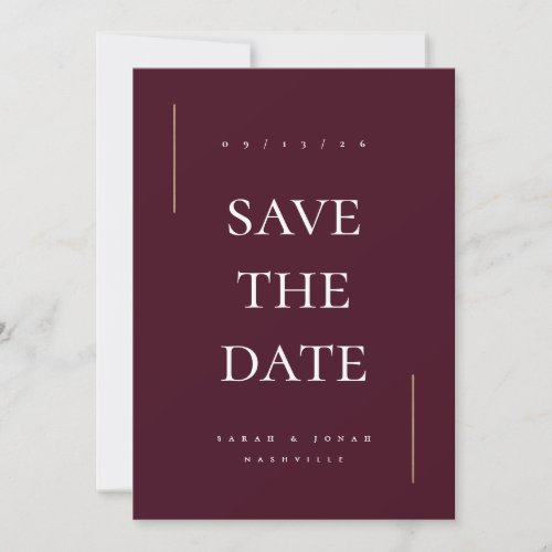 Modern Minimal Non Photo Save The Date