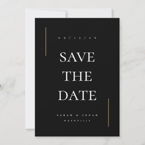 Modern Minimal Non Photo Save The Date