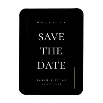 Modern Minimal Non Photo Save The Date Magnet by stacey_meacham at Zazzle
