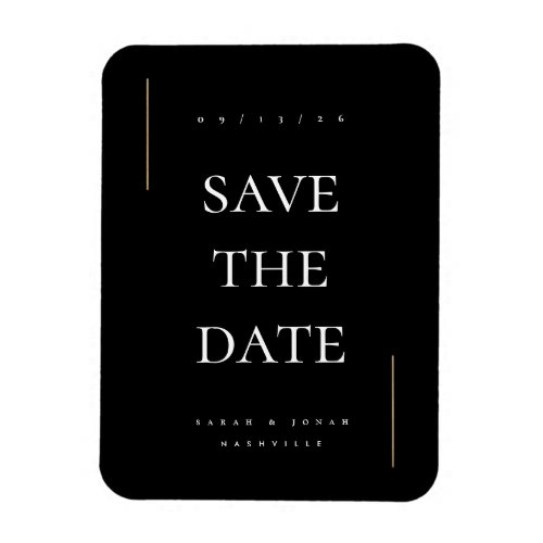 Modern minimal non photo save the date magnet
