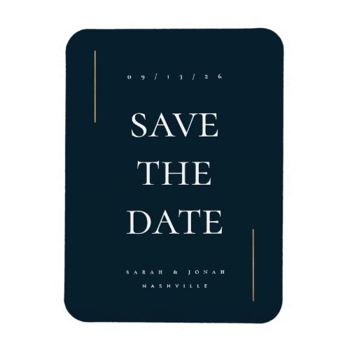 Modern Minimal Non Photo Save the Date Magnet