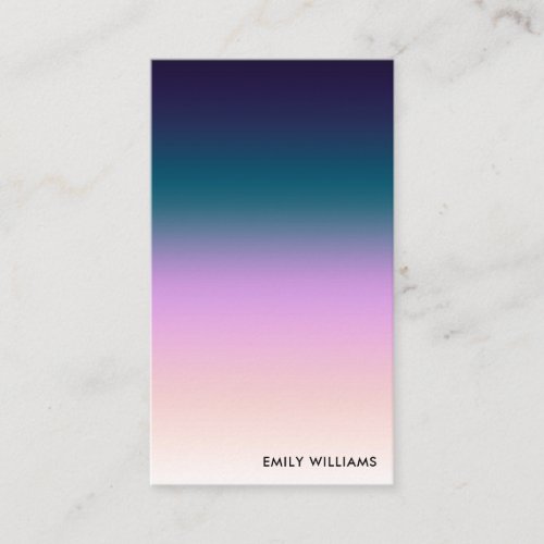 Modern Minimal Ombre Gradient  Business Card