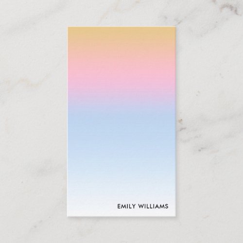 Modern Minimal Ombre Gradient  Business Card