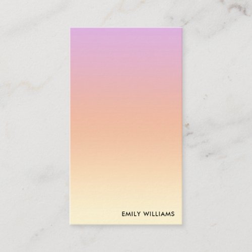 Modern Minimal Ombre Gradient Business Card