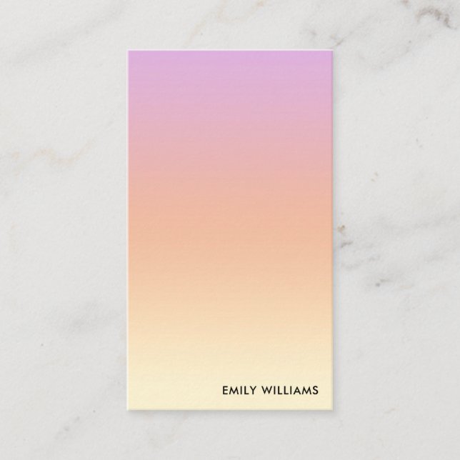Modern Minimal Ombre Gradient Business Card (Front)