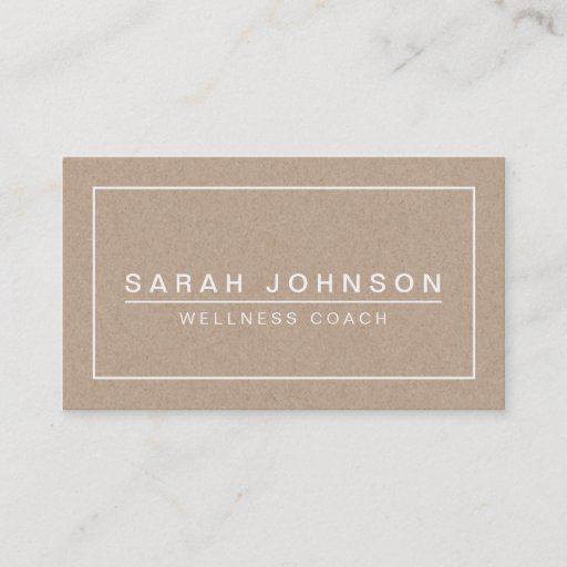 Customizable MODERN &amp; MINIMAL ON BEIGE KRAFT PAPER EFFECT
