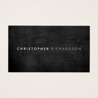 MODERN & MINIMAL on BLACK WOOD Business Card