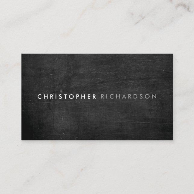 MODERN & MINIMAL on BLACK WOOD II Business Card (Front)