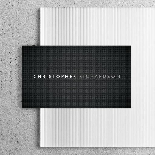 Customizable MODERN & MINIMAL on BLACK FABRIC Business Card Templates