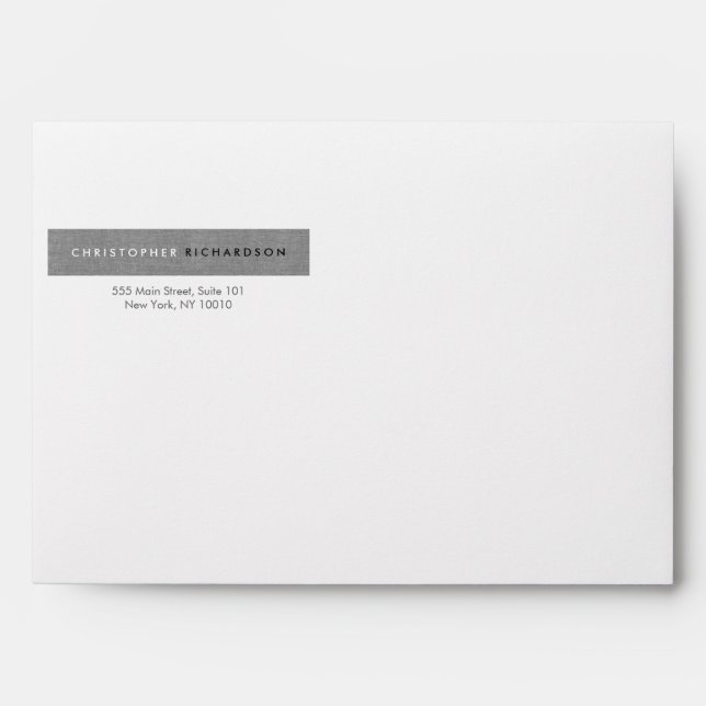 MODERN & MINIMAL on GRAY LINEN Envelope (Front)