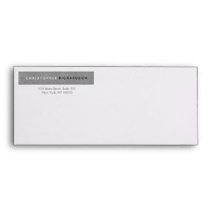MODERN & MINIMAL on GRAY LINEN Envelope