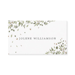 Modern Minimal Organic Greenery Business Card