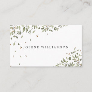 Modern Minimal Organic Greenery Business Card
