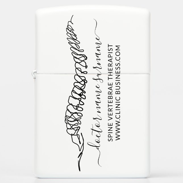 Modern Minimal Orthopedic doctors Zippo Lighter (Front)